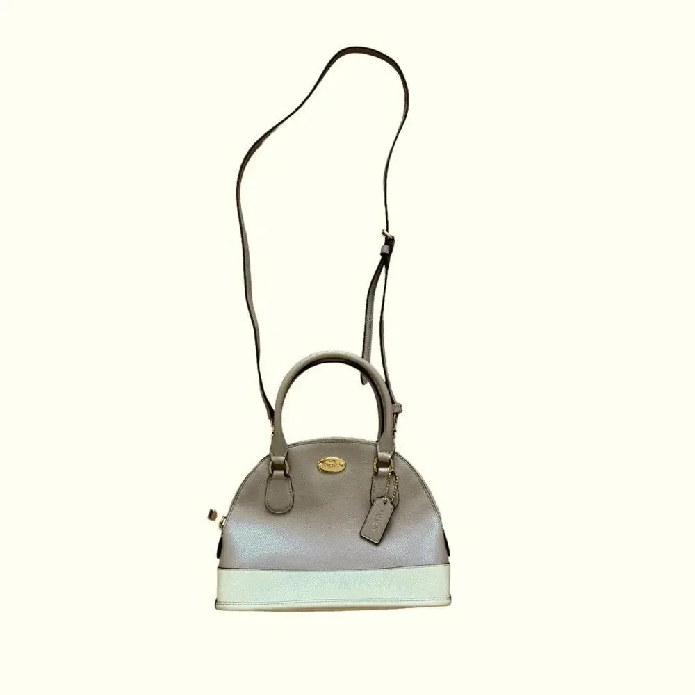 Coach Gray and Cream Crossbody Bag